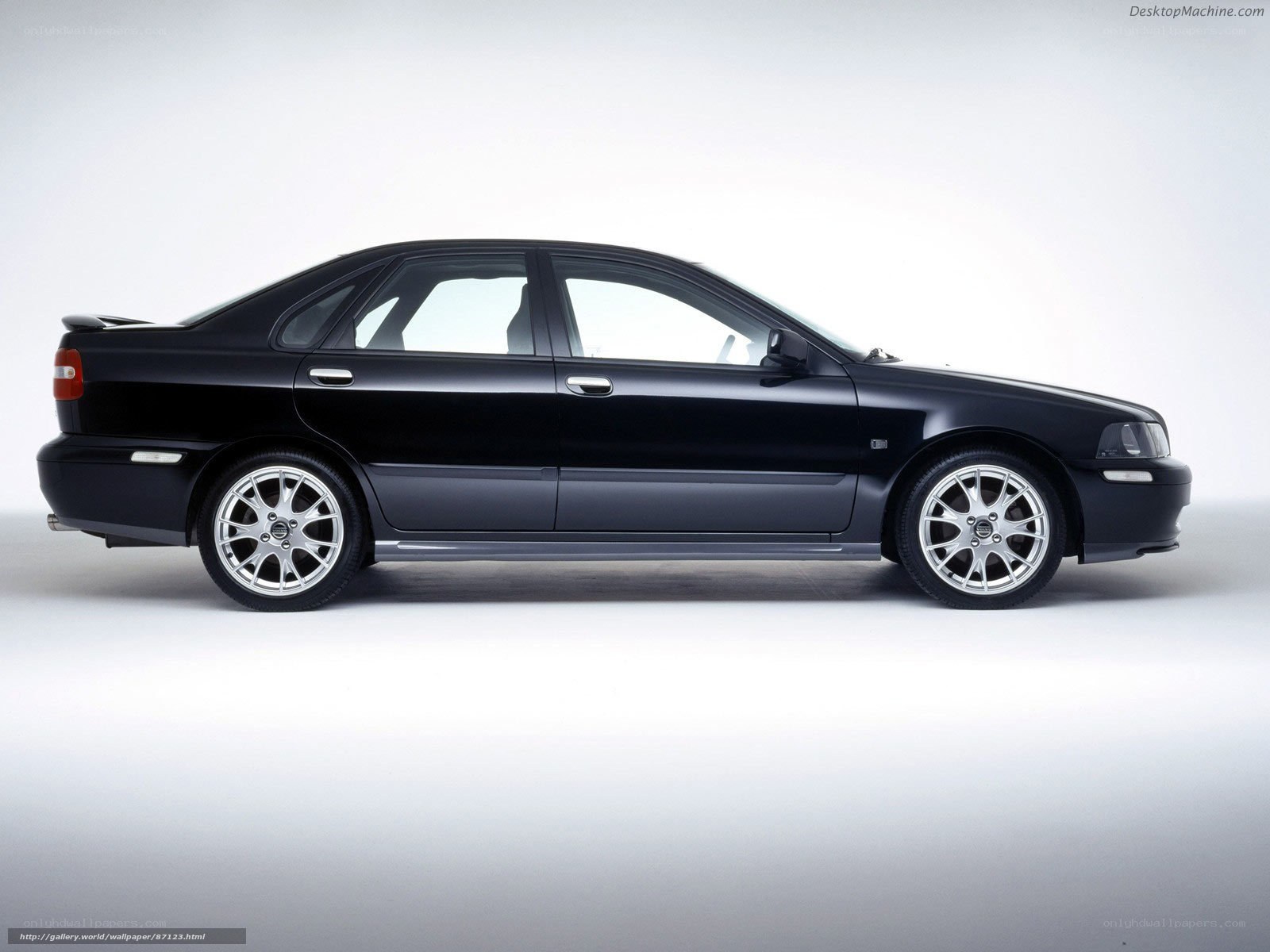 black volvo sedan side view