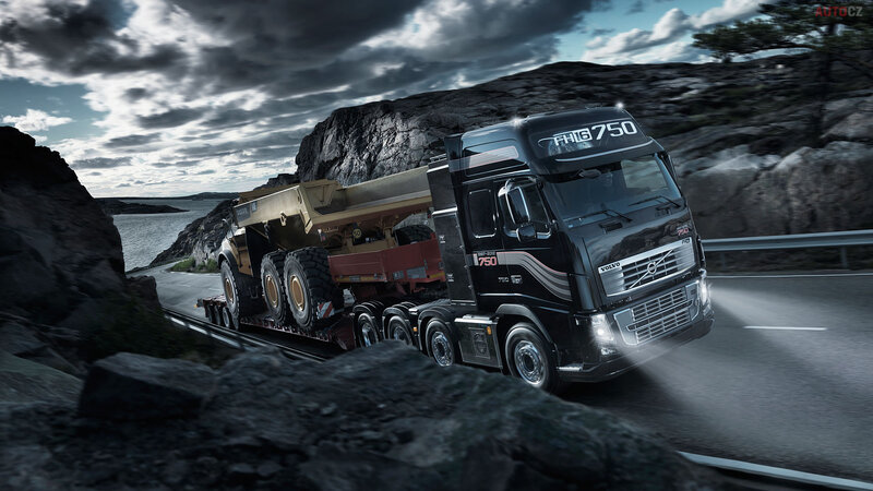 Black Volvo Truck — Dramatic, Afternoon, Photograph