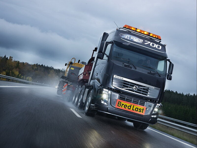 Black Volvo Truck — Dramatic, Autumn