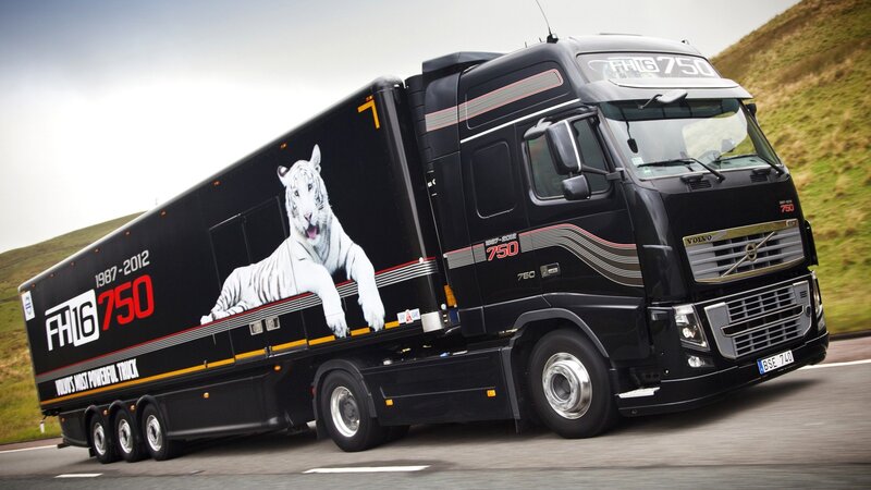 Black Volvo Truck — Dynamic