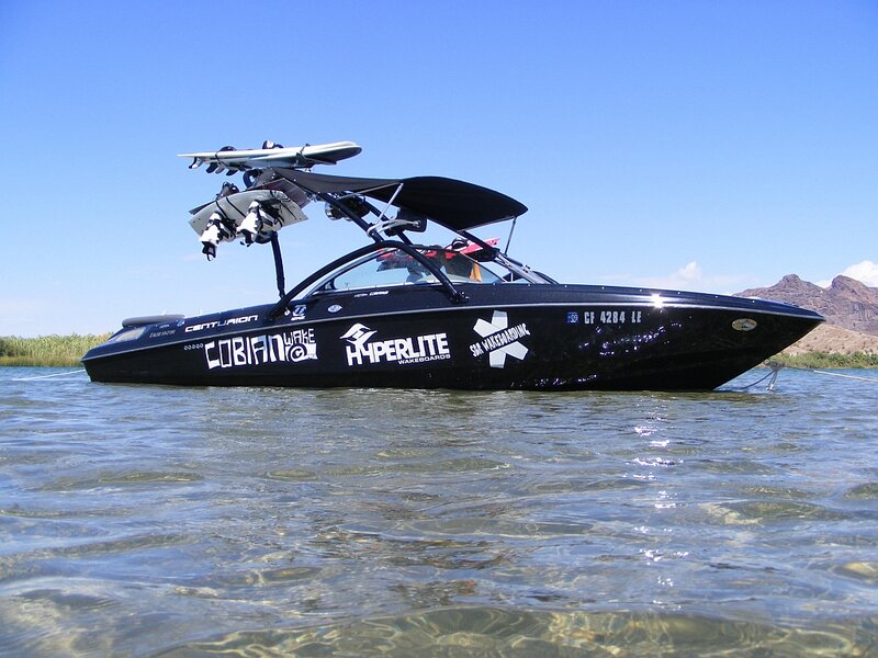 Black Wakeboard Boat