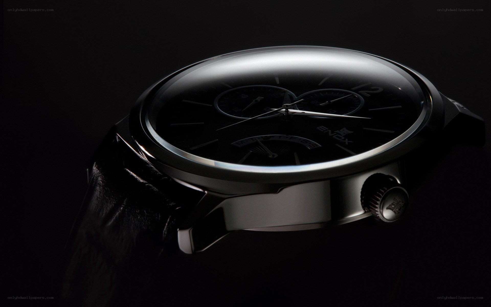 black watch on dark background