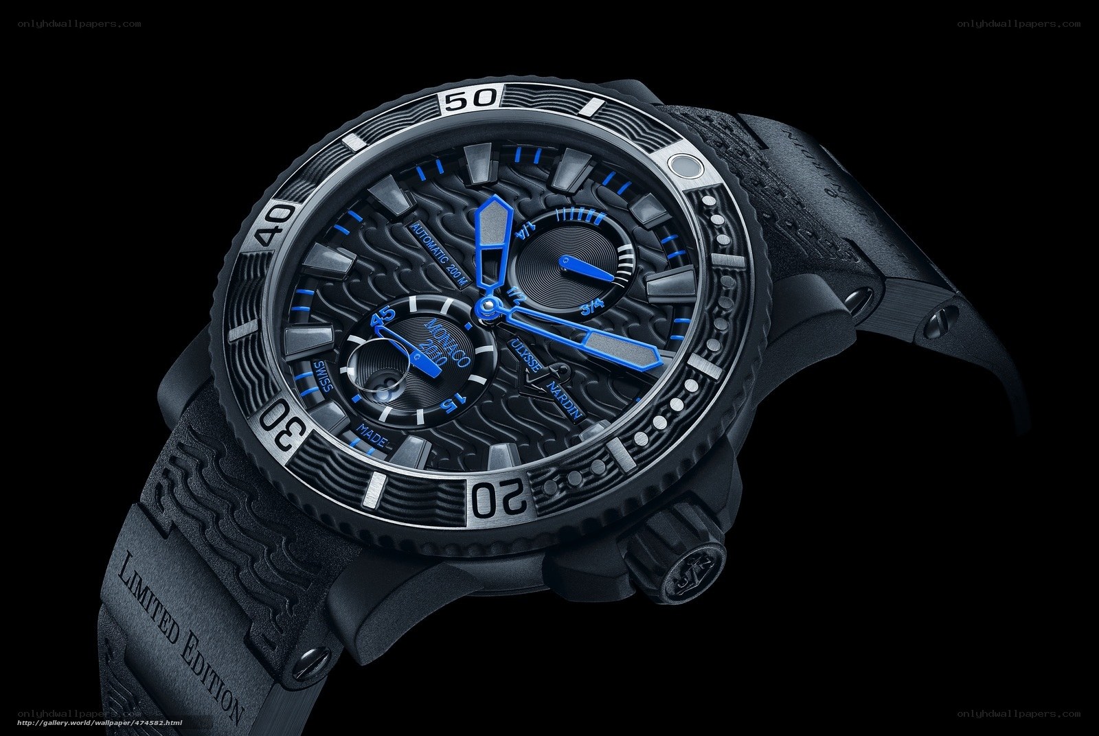 black watch with blue accents
