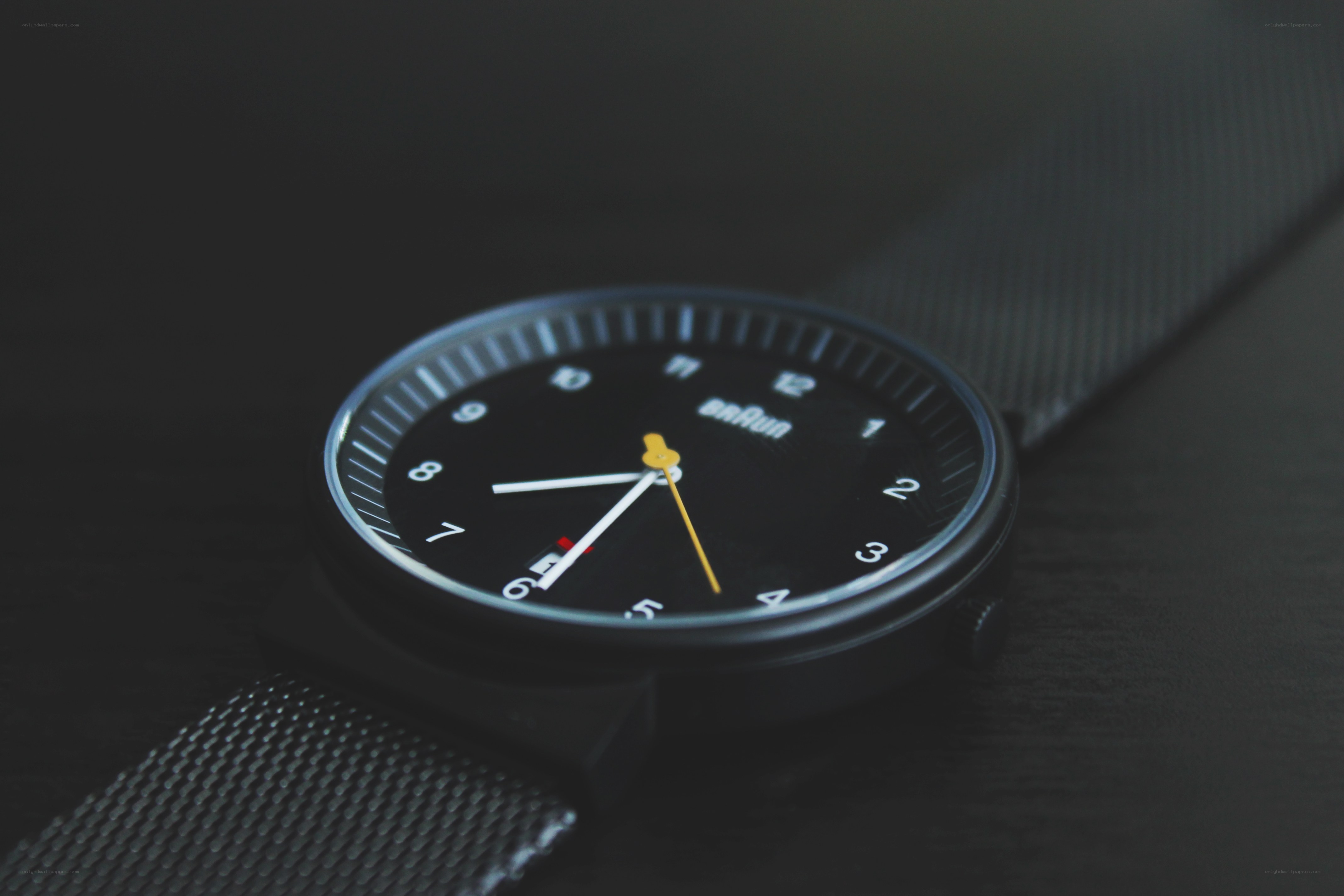 black watch with mesh band