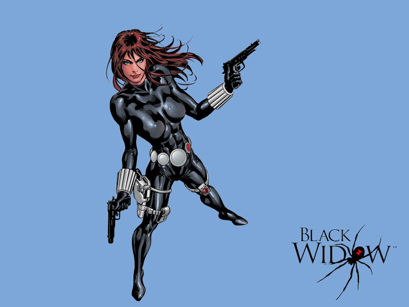 Black Widow Character — Blue