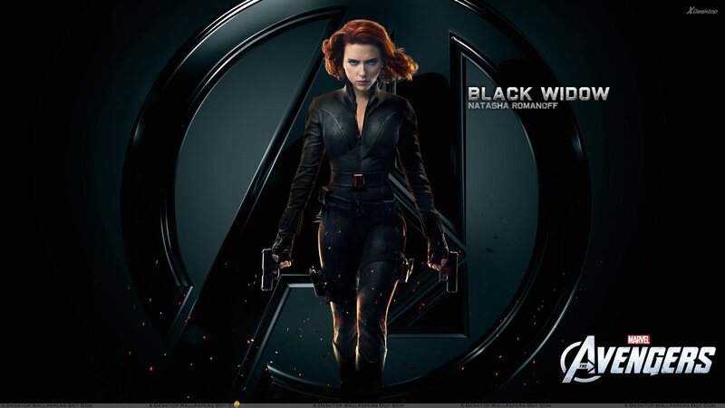 Black Widow Character — Dramatic, Digital Art, Pistols