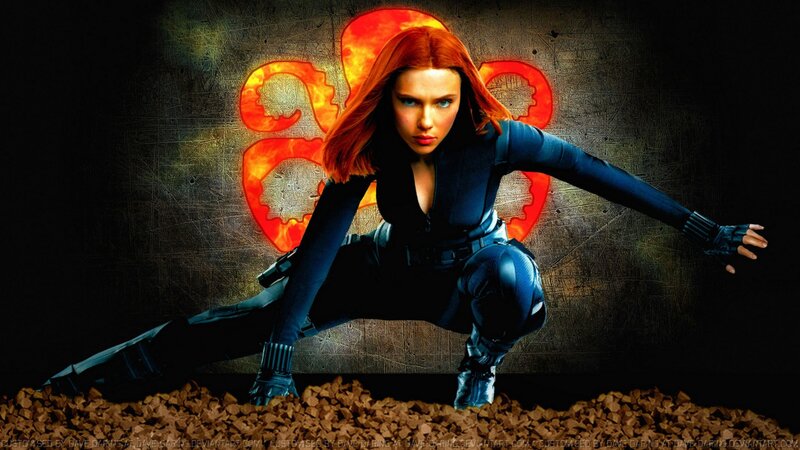Black Widow Character — Dramatic, Digital Art