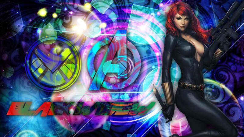 Black Widow Character — Purple