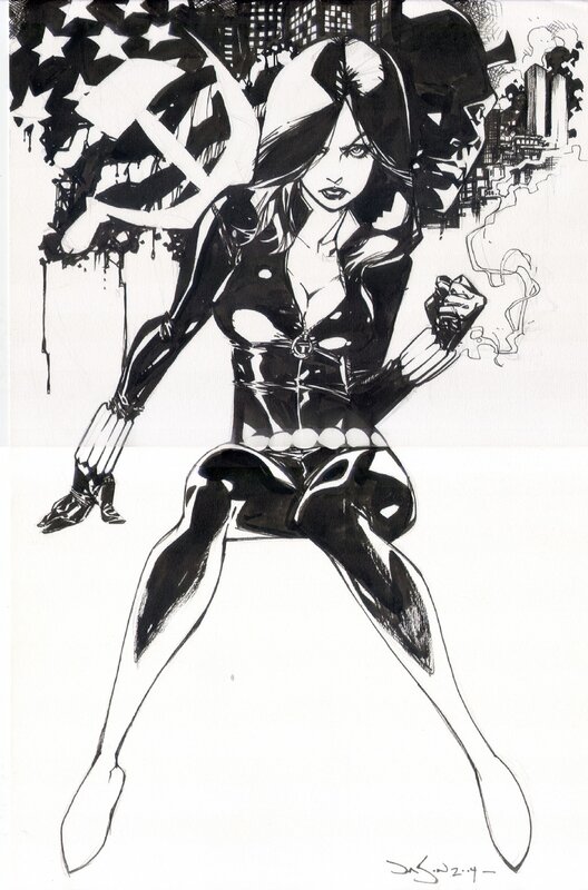Black Widow comic art