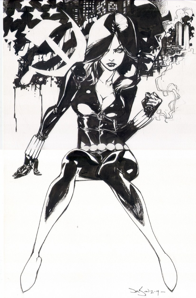 Black Widow comic art