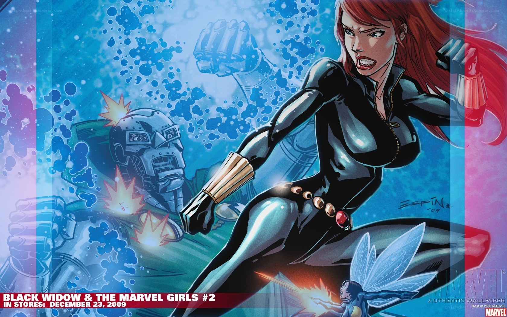Black Widow in action