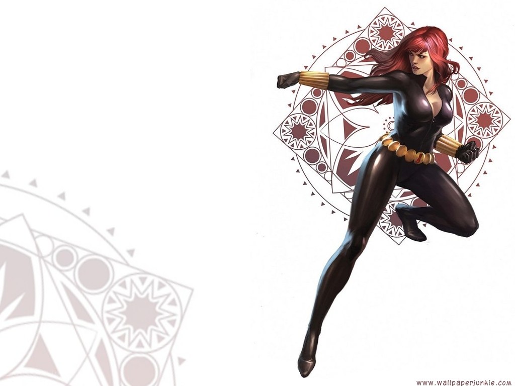 Black Widow in action pose