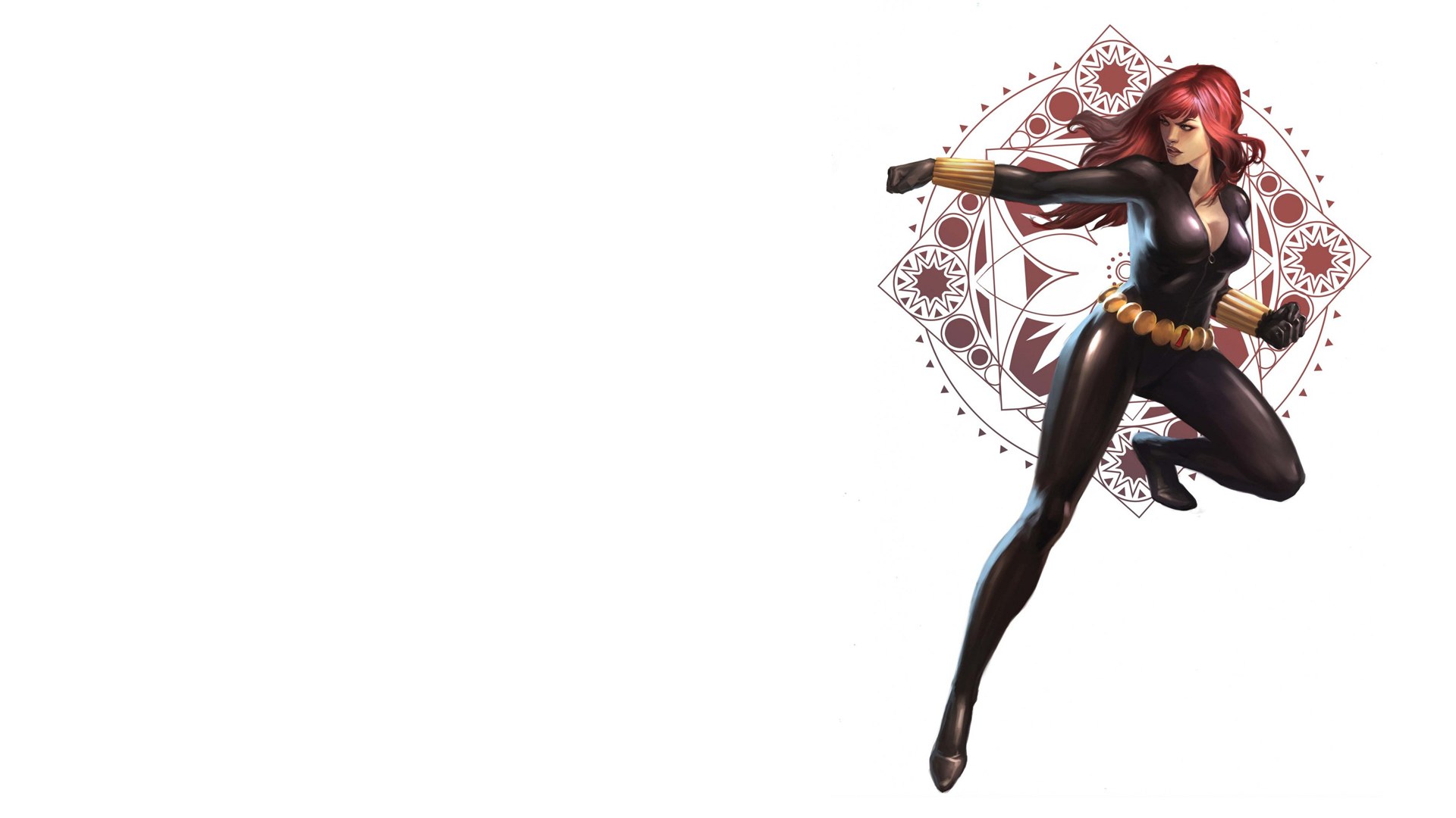 Black Widow in action pose