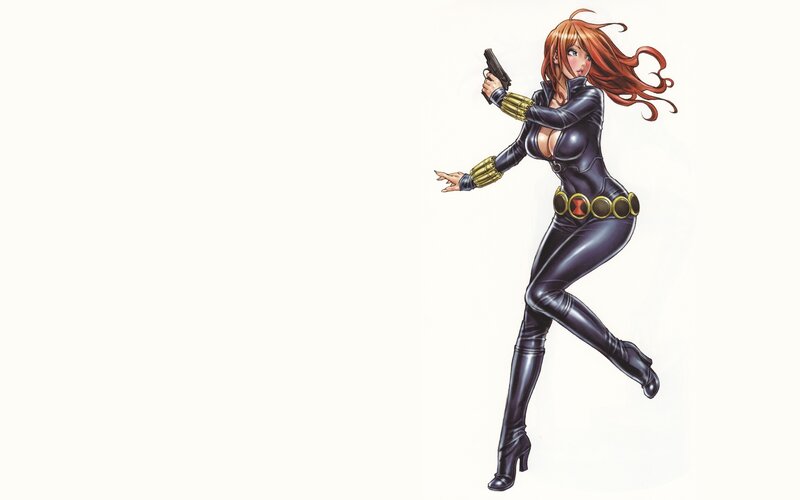 Black Widow in action pose
