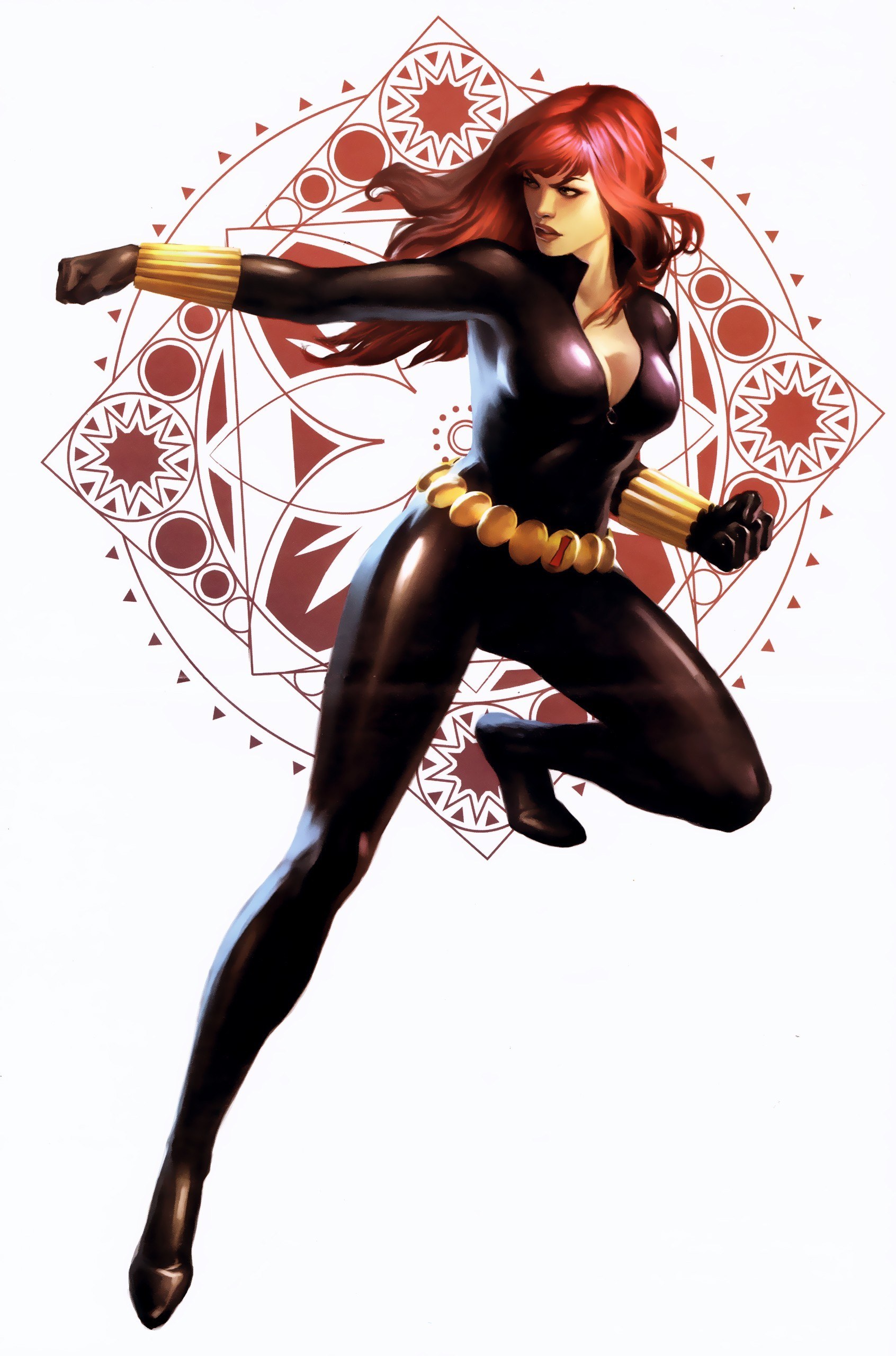 Black Widow in action pose