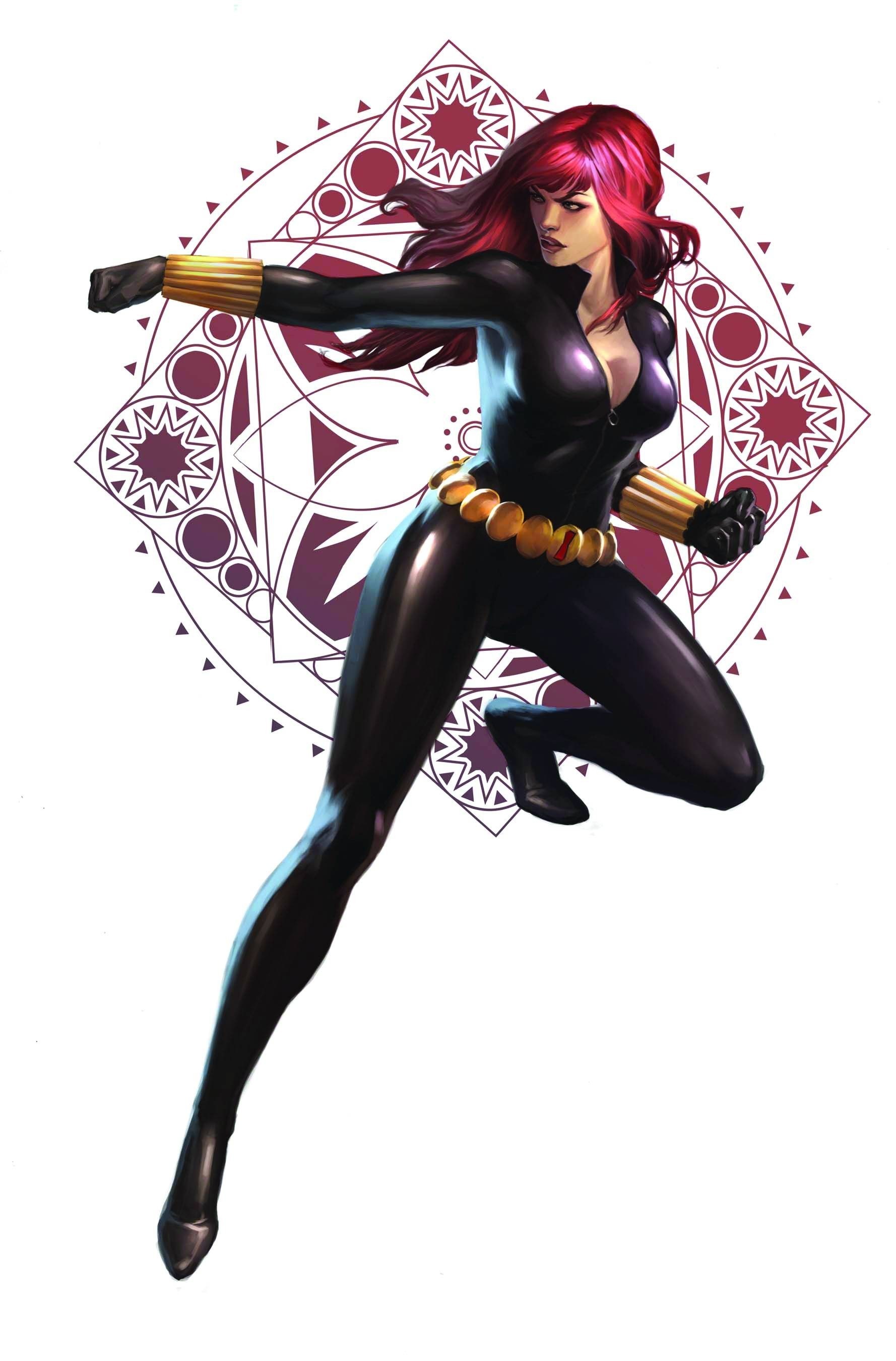 Black Widow in action pose