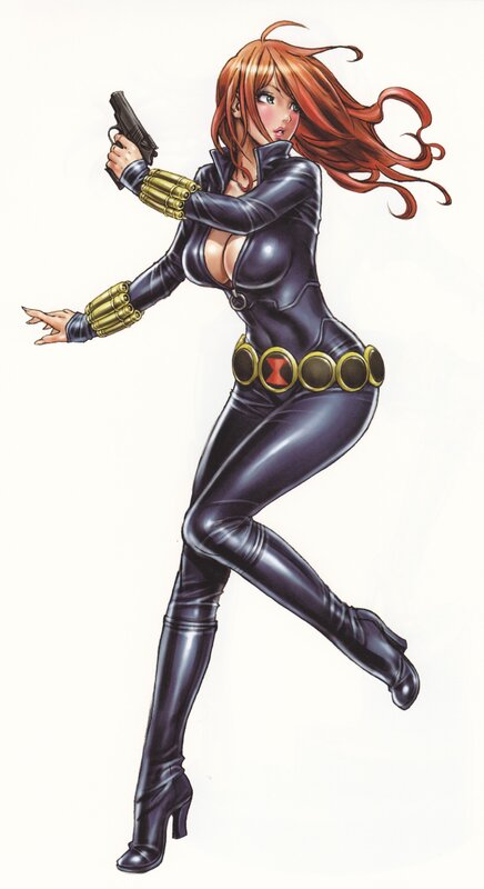 Black Widow in action pose