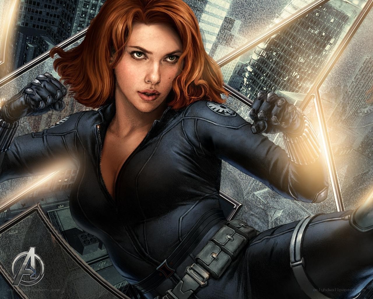Black Widow in action pose