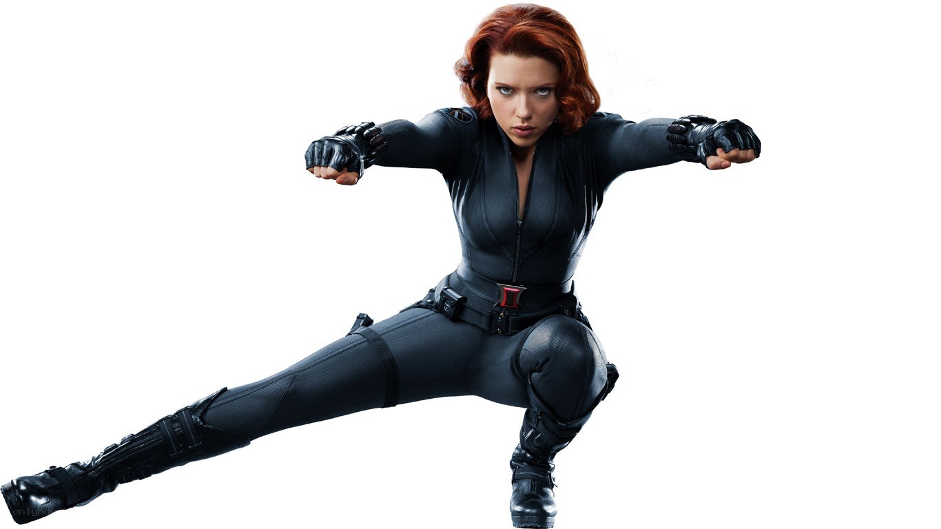 Black Widow in action pose