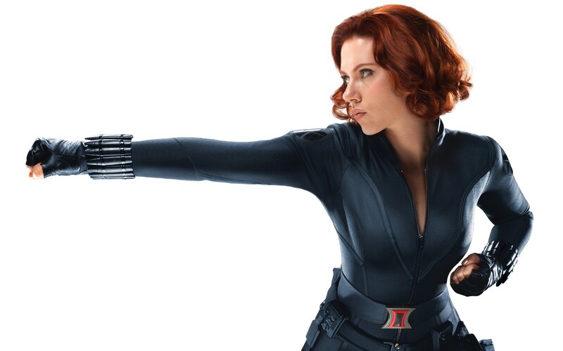 Black Widow in action pose