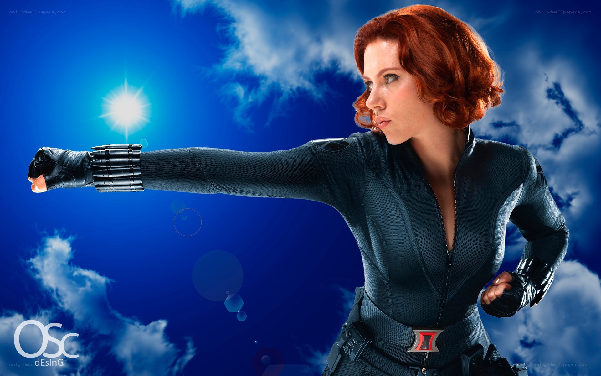 Black Widow in action pose