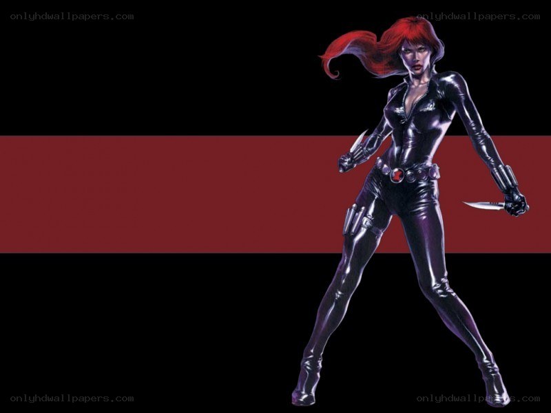 Black Widow in action pose