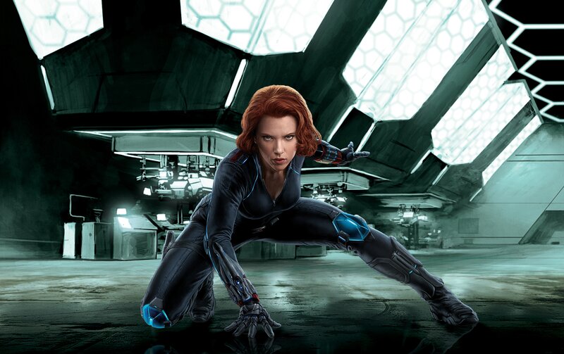 Black Widow in action pose