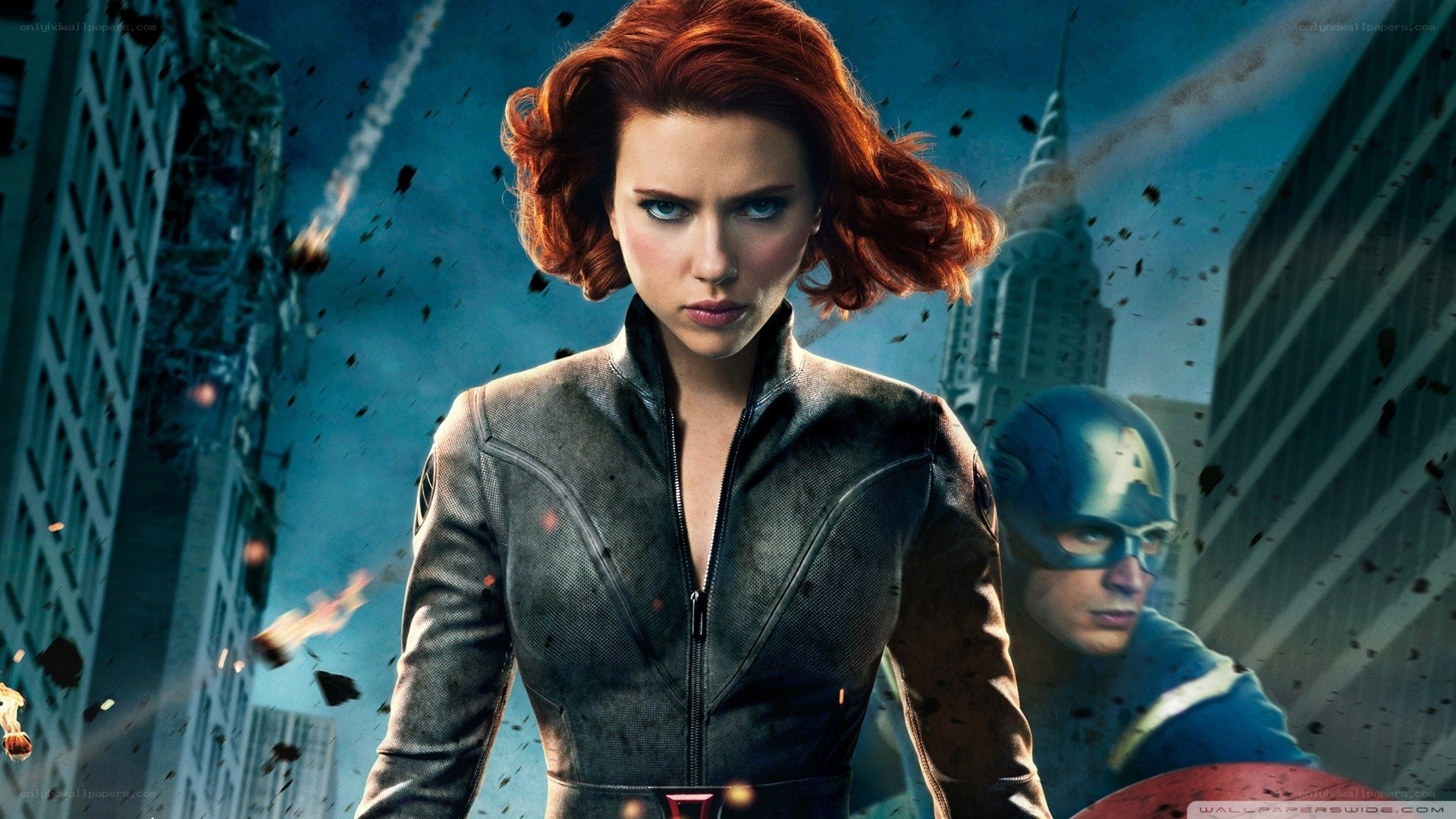 Black Widow in action scene