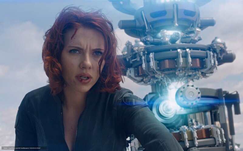 Black Widow in action scene