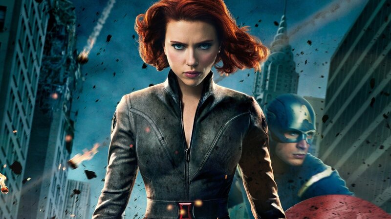 Black Widow in action scene