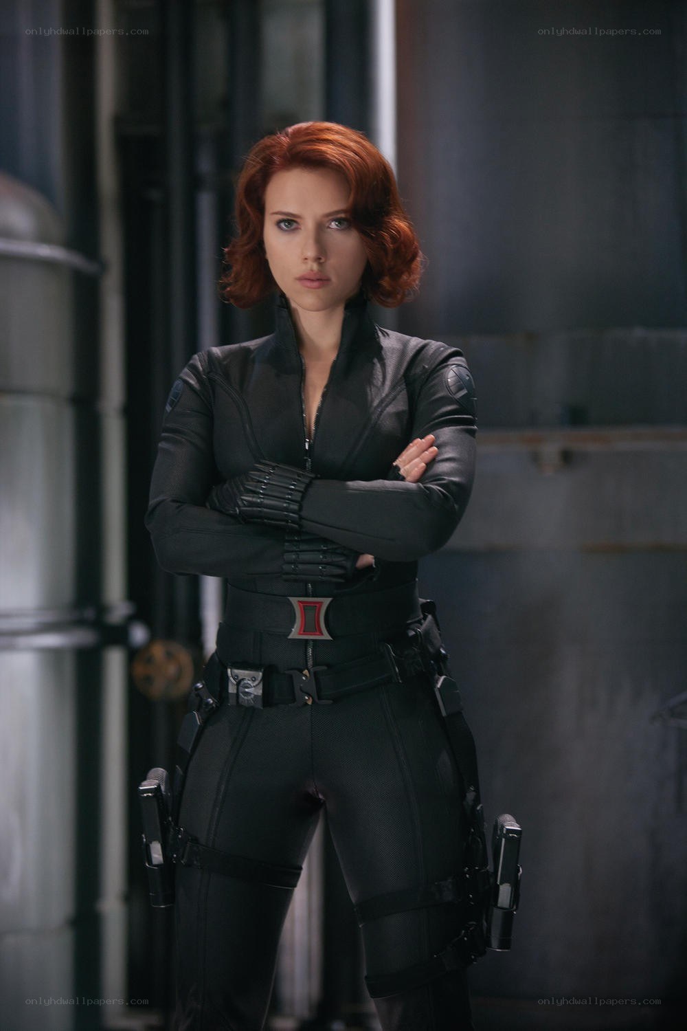 Black Widow in tactical gear
