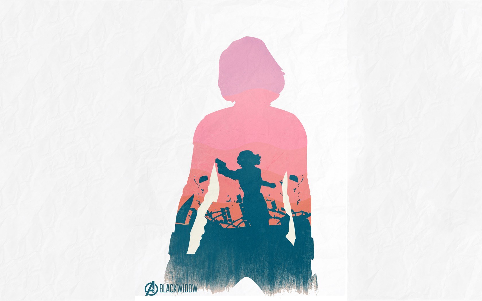 Black Widow silhouette art