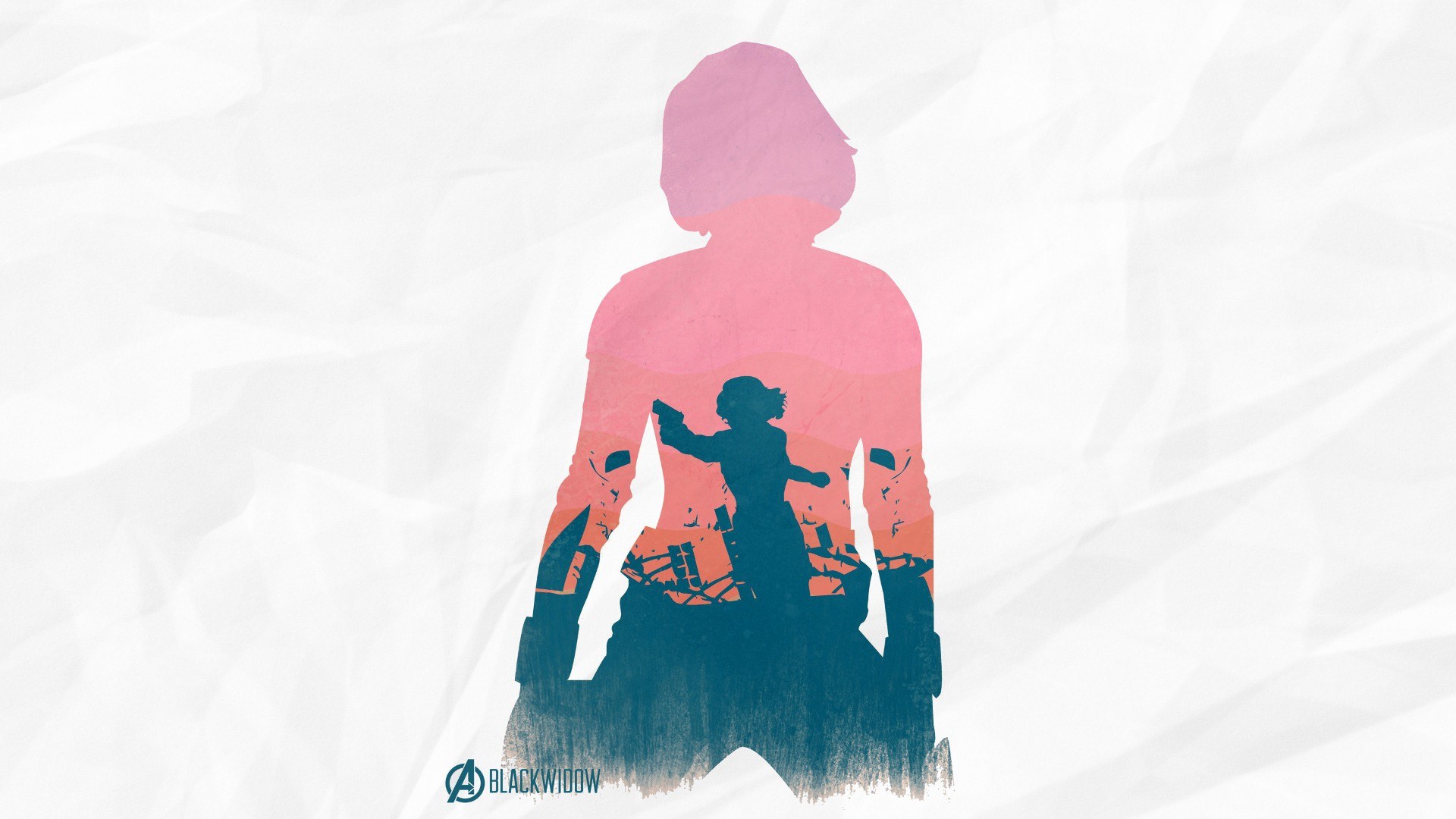 Black Widow silhouette art