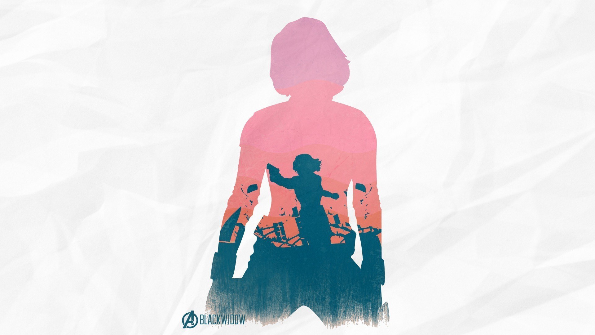 Black Widow silhouette art