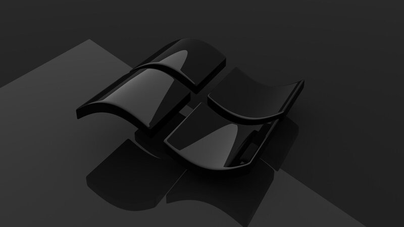 Black Windows Logo — Minimalist