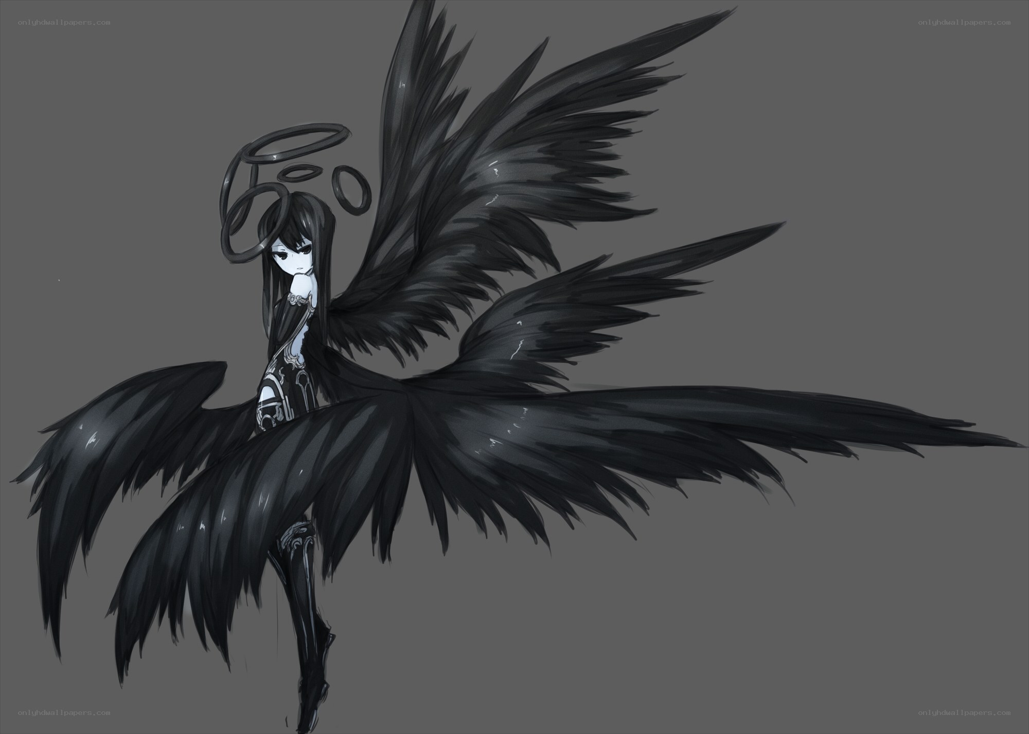 black-winged angel character