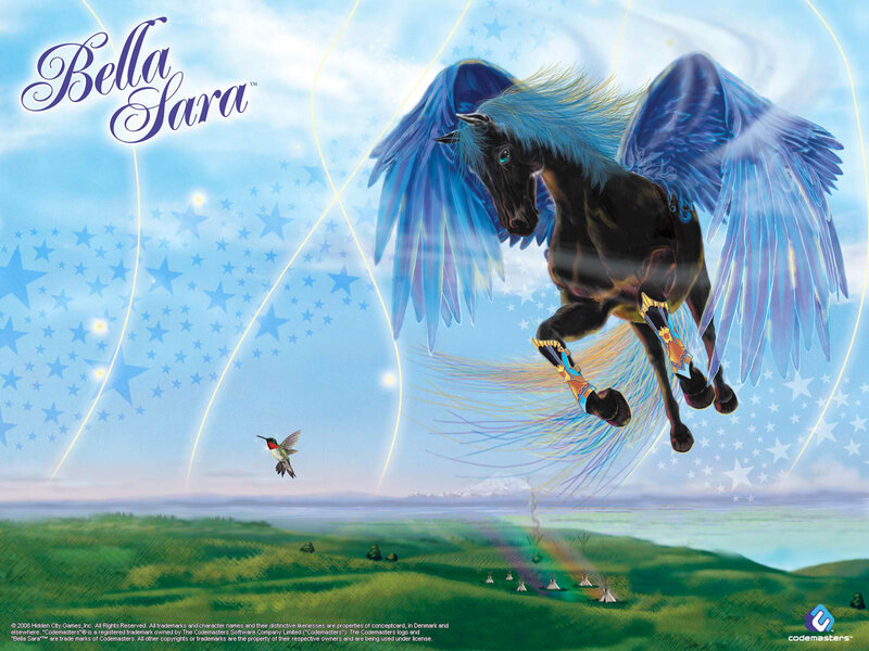 Black Winged Horse — Blue