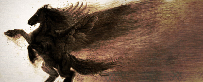 Black Winged Horse — Brown
