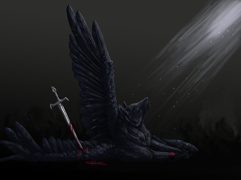 Black Winged Wolf