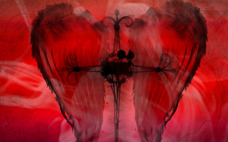 Black Wings with Cross