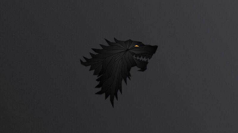 Black Wolf Head — Dark