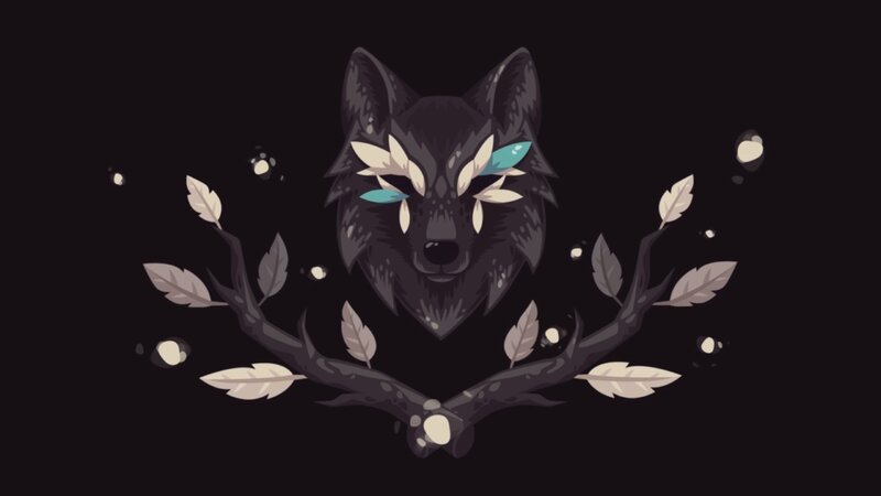 Black Wolf Head — Mystical