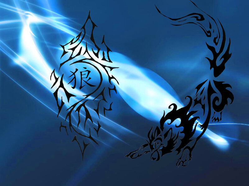Black Wolf Tattoo Design
