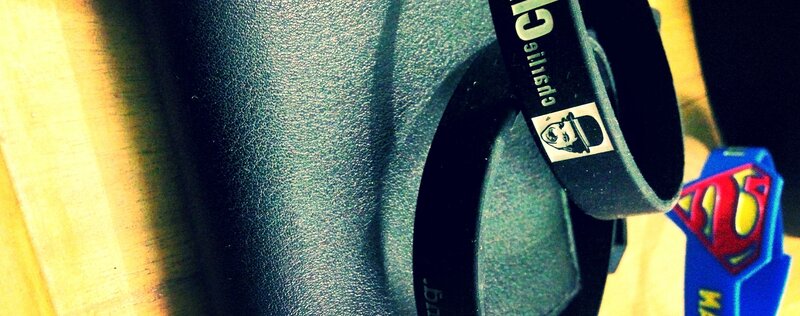 Black Wristband with Logo — Dramatic