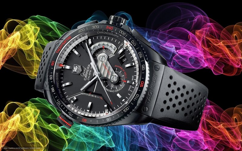 Black Wristwatch — Dramatic, Digital Art