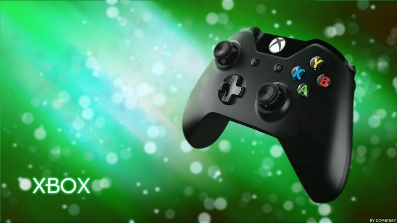 Black Xbox Controller — Green