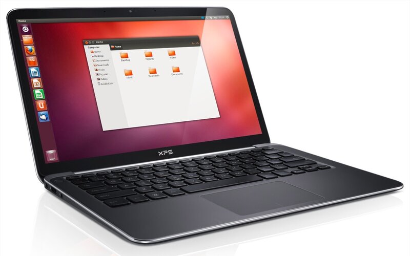 black xps laptop on white