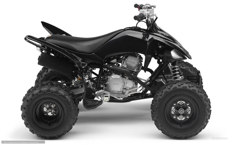 black yamaha atv side view