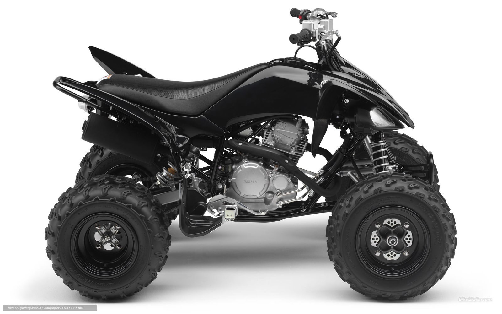 black yamaha atv side view