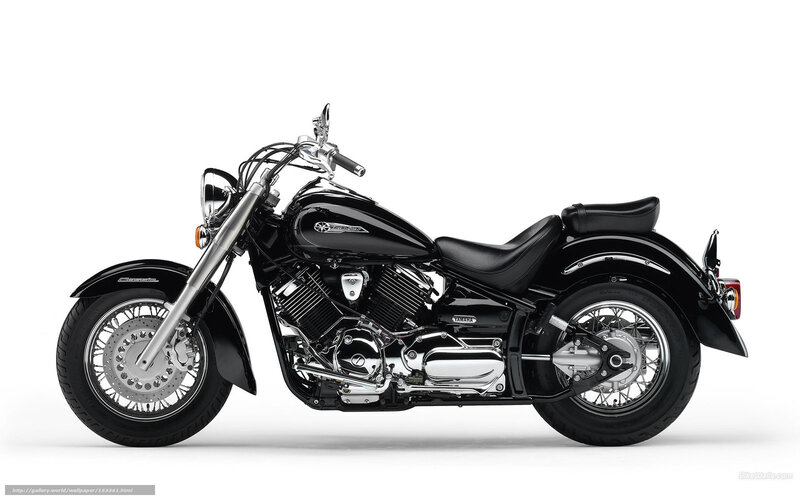 Black Yamaha Cruiser Motorcycle — Neutral